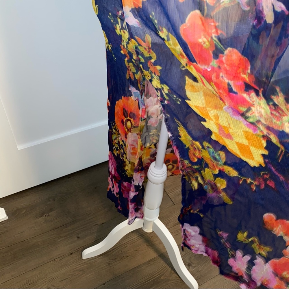 Kate & Mallory floral sheer long flowy vest - Picture 4 of 7